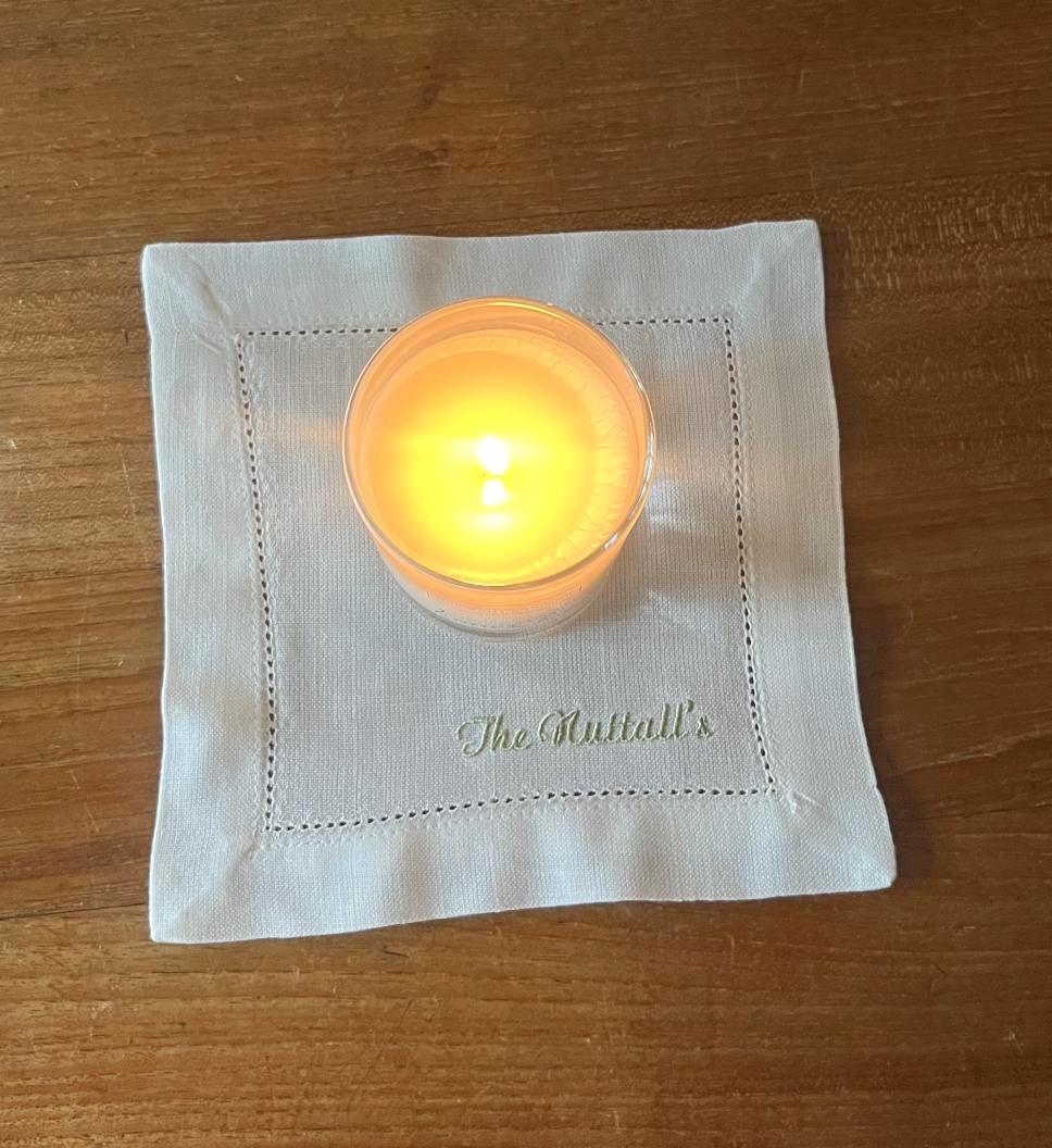 Personalised Embroidered Cocktail Napkin
