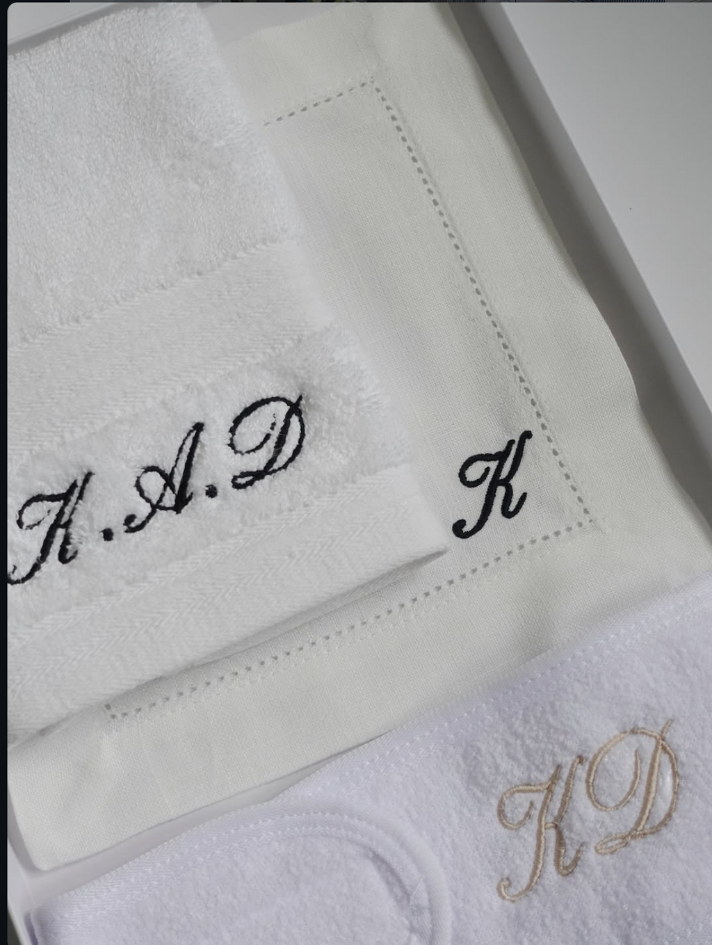 Monogram Embroidered Cocktail Napkin
