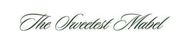 Text 'The Sweetest Mabel' in a decorative font on a white background