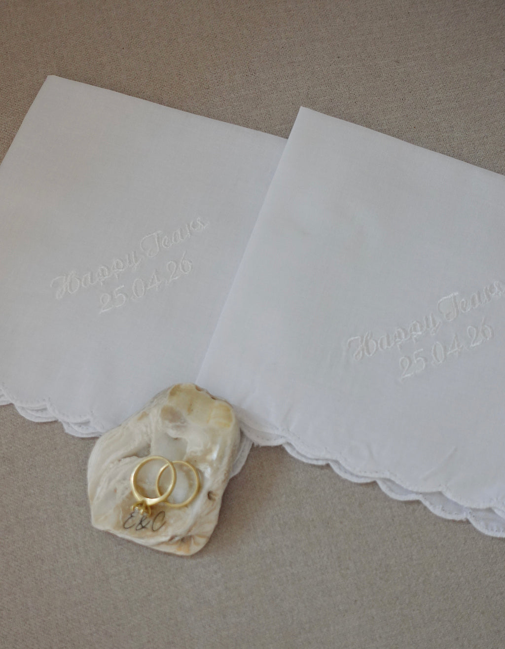 Happy Tears Embroidered Handkerchief